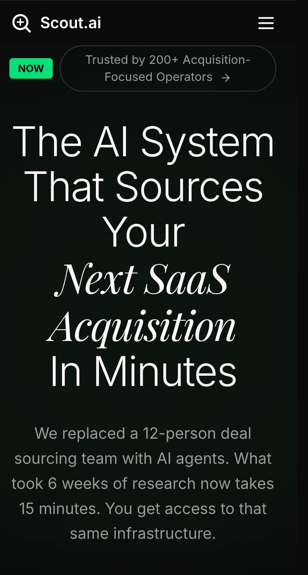 SaaS Acquisitions Sourcing